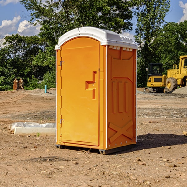 how often are the porta potties cleaned and serviced during a rental period in Cross Timber TX